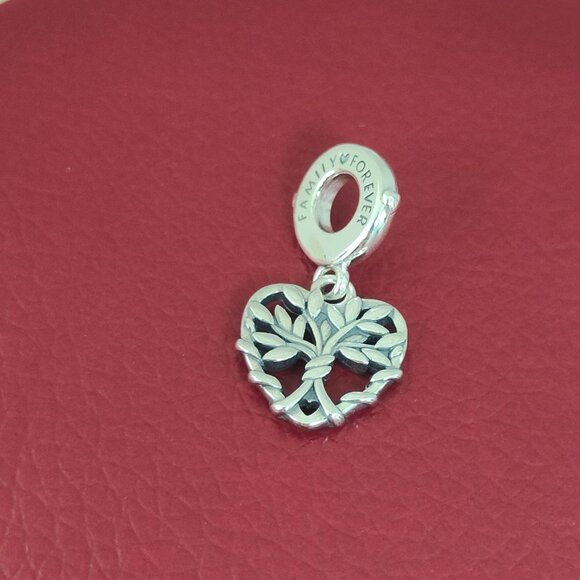 Heart Family Tree Dangle Charm - Picture 2 of 5